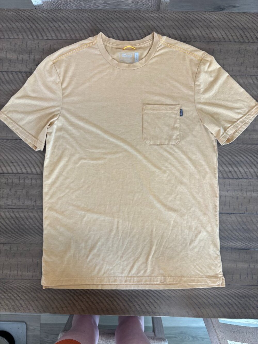 Marsh Wear Men’s Pocket T-Shirt Large – Tan Sand Short Sleeve Coastal Tee